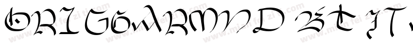 OrigGarmnd BT Italic字体转换